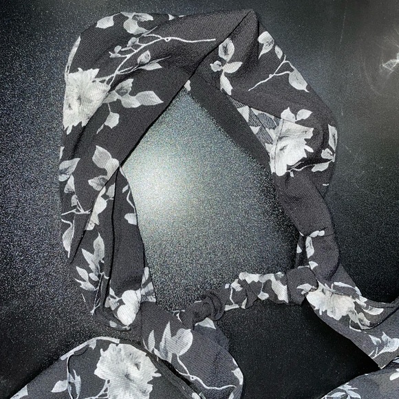 AE Headband/Scarf - black floral - Picture 3 of 6